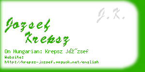 jozsef krepsz business card